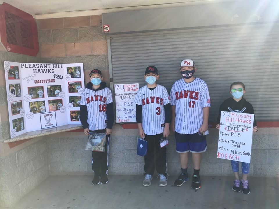 12U Cooperstown Raffle Pleasant Hill Hawks
